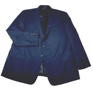 Pronto Uomo Platinum Wool Blazer Navy Blue 2 Vent 48 50 L Executive Fit